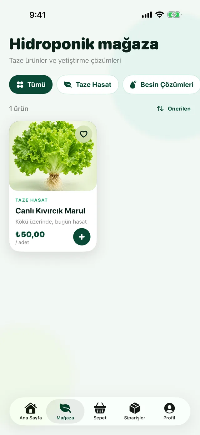 HELVERSE uygulamasındaki ürün kataloğu ekranı